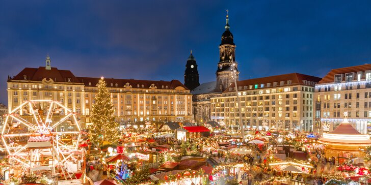 Kúzelné vianočné trhy v Drážďanoch a Liberci - najväčšia vianočná pyramída a štóla na svete, strom prianí či otáčavé ruské koleso