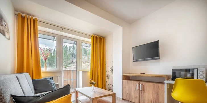 Dovolenka v Jánskej doline v apartmánovom rezorte Štiavnica so špičkovým wellness so saunami a bazénom + 2 deti v cene voucheru