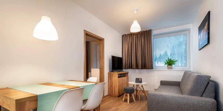 Dovolenka v Jánskej doline v apartmánovom rezorte Štiavnica so špičkovým wellness so saunami a bazénom + 2 deti v cene voucheru