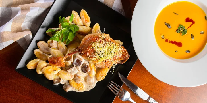 Menu pre gurmánov: kačacie stehno na opekaných šúľancoch a hokkaido polievka