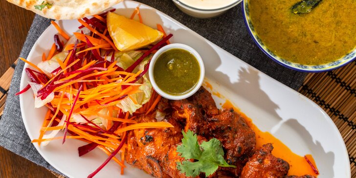 Indické 4-chodové degustačné menu pre dvoch