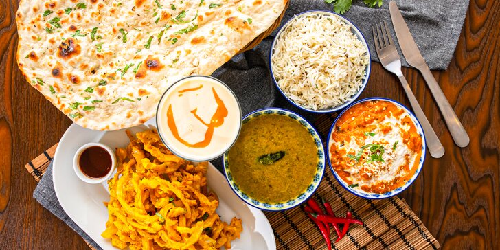 Indické 4-chodové degustačné menu pre dvoch