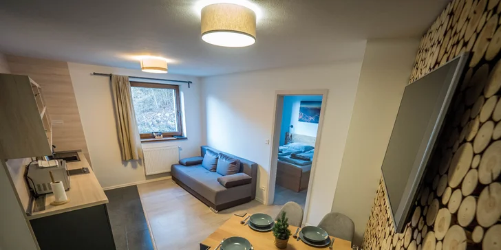 Pobyt v Demänovskej doline v luxusných apartmánoch Vila Vista s privátnou exteriérovou kaďou a infrasaunou