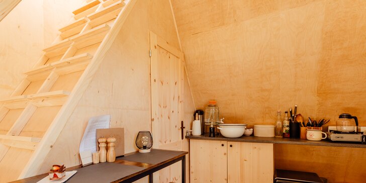 Pobyt pre 2 až 4 osoby v krásnom novom domčeku v korunách stromov aj so saunou v úžasnej prírode Martinských holí