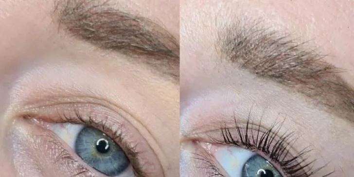 Laminácia obočia a lash lift pre vytočenie a zvýraznenie vašich rias