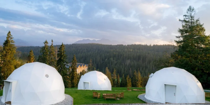 Luxusné netradičné ubytovanie v kupole Tatra Glamp s panoramatickým výhľadom