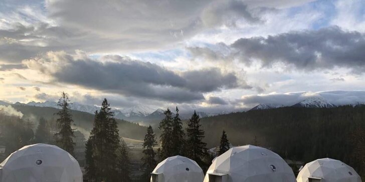 Luxusné netradičné ubytovanie v kupole Tatra Glamp s panoramatickým výhľadom