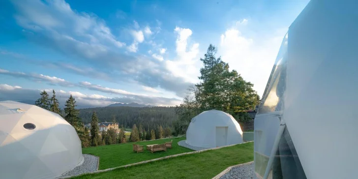 Luxusné netradičné ubytovanie v kupole Tatra Glamp s panoramatickým výhľadom