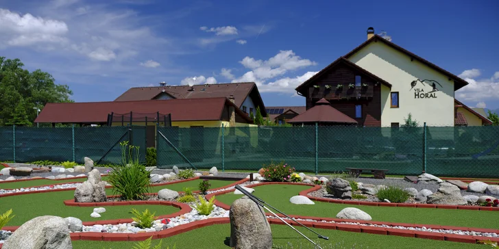 Pobyt v apartmánoch Vily Horal v Demänovej s adventure minigolfom