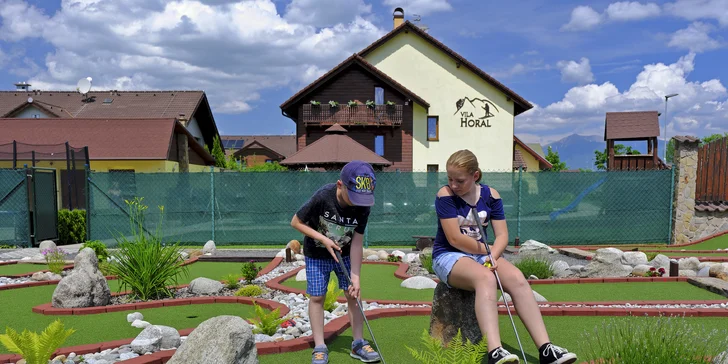 Pobyt v apartmánoch Vily Horal v Demänovej s adventure minigolfom