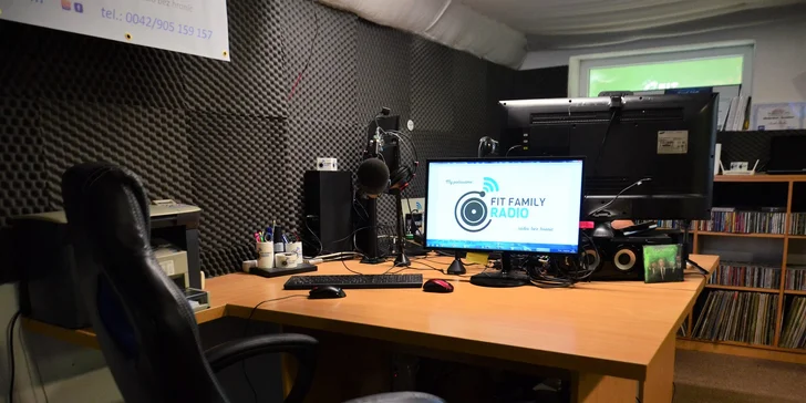 Zážitkové moderovanie LIVE vysielania vo FIT FAMILY RÁDIO + certifikát
