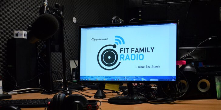 Zážitkové moderovanie LIVE vysielania vo FIT FAMILY RÁDIO + certifikát