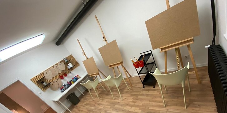 Zážitkové maľovanie v Art Atelieri A- vstup pre jednu osobu alebo šesť osôb