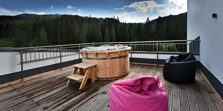 Rodinná dovolenka v nových, štýlových apartmánoch TRI SESTRY v Nízkych Tatrách v Jasnej s možnosťou privátneho wellness