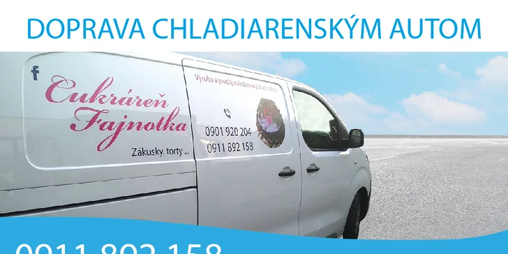Lahodné zákusky či torty z cukrárne Fajnotka až ku vám domov!