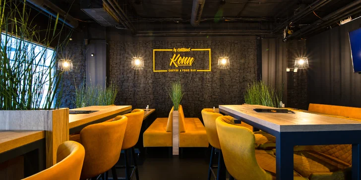 Poctivý slovenský burger s prílohou a nápojom v Konn Foodbar