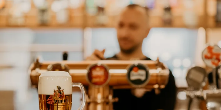 Päť veľkých čapovaných pív podľa vlastného výberu v DUBNÍK pizza/pub/restaurant