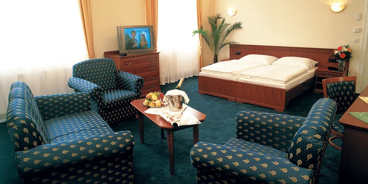 4* relax v Karlových Varoch: bazénové a wellness centrum aj kúpeľné procedúry, raňajky či polpenzia