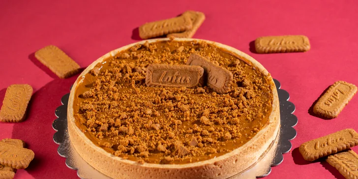 Poctivý karamelový cheesecake s Lotus posýpkou pre vaše potešenie - osobný odber alebo rozvoz