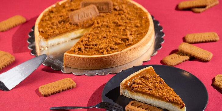 Poctivý karamelový cheesecake s Lotus posýpkou pre vaše potešenie - osobný odber alebo rozvoz