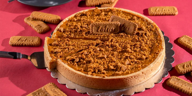 Poctivý karamelový cheesecake s Lotus posýpkou pre vaše potešenie - osobný odber alebo rozvoz
