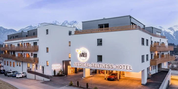 Nádherný a moderne vybavený hotel pri Innsbrucku: luxusná polpenzia, neobmedzený wellness aj možnosť procedúr