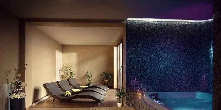 Romantický VIP privátny wellness vstup pre dvoch + masáž lávovými kameňmi a občerstvenie