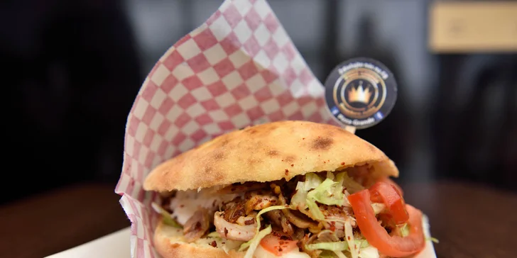 Kurací kebab v placke, žemli či na tanieri: možnosť rozvozu!