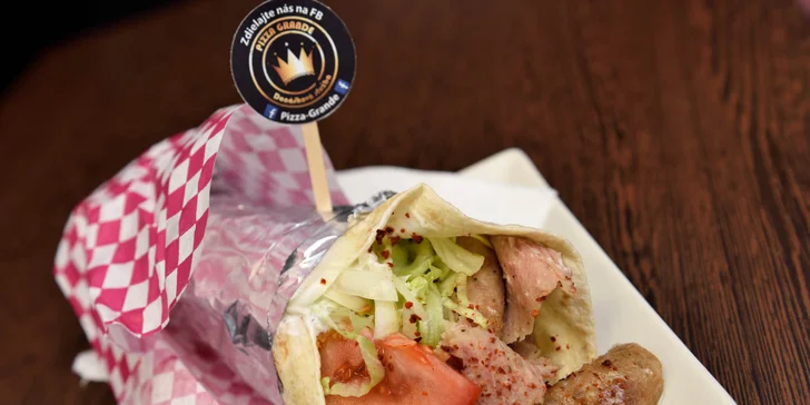Kurací kebab v placke, žemli či na tanieri: možnosť rozvozu!