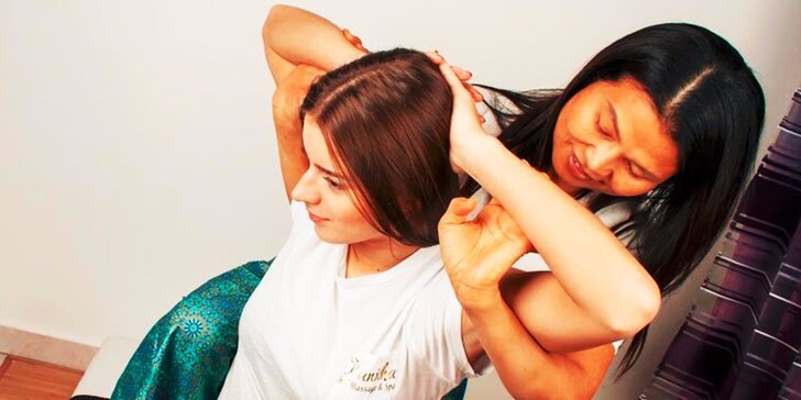 Thajské masáže: aroma therapy, foot & back alebo back special