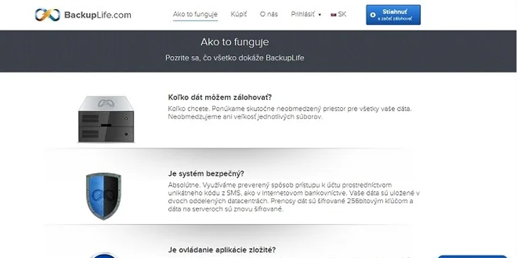 BackupLife – neobmedzené zálohovanie dát