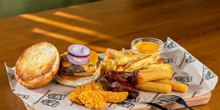 Vymakané burgre aj s prílohami v Bearded Brothers: Cheese style alebo BB burger