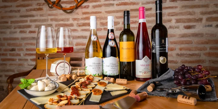 Degustácia vín aj s pohostením pre dve osoby v Trnavskej vieche