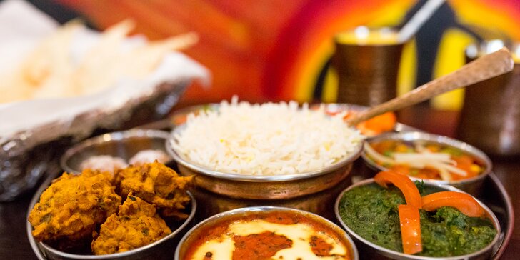 Vychutnajte si vo dvojici chutný vegetariánsky alebo mäsový Taj Mahal tanier
