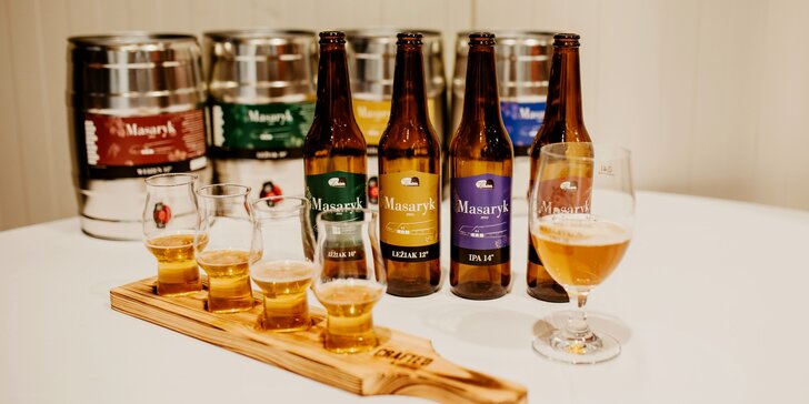 Prehliadka remeselného pivovaru Masarykov dvor s degustáciou piva Masaryk