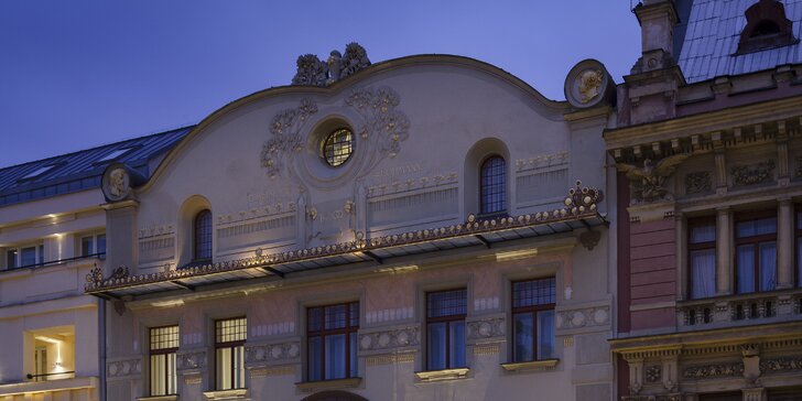 Pobyt v Prahe kúsok od námestia Republiky: secesný hotel, raňajky aj sauna