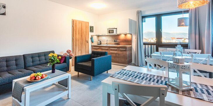 Pobyt vo dvojici alebo s rodinou: perfektný oddych v plne vybavených apartmánoch Tatry Panorama na Liptove