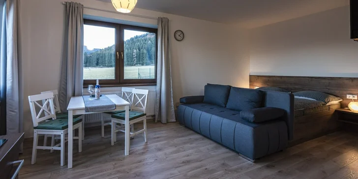 Pobyt vo dvojici alebo s rodinou: perfektný oddych v plne vybavených apartmánoch Tatry Panorama na Liptove