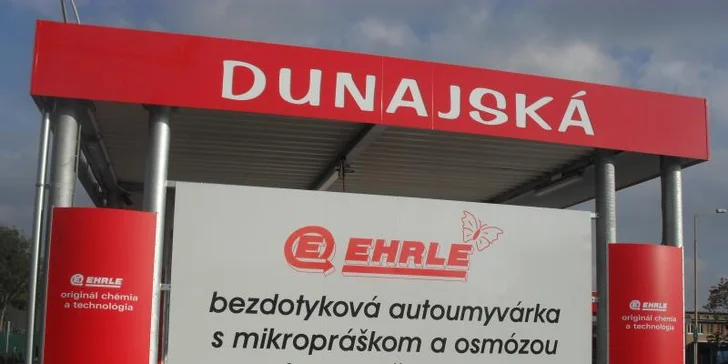 Balík služieb v novootvorenej modernej bezdotykovej auto umyvárni DUNAJSKÁ