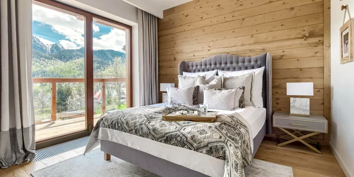 Luxusný pobyt neďaleko Zakopaného: moderné apartmány s výhľadom na Tatry, chutná strava, relax vo wellness, detský kútik či biliard
