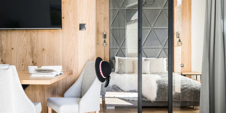 Luxusný pobyt neďaleko Zakopaného: moderné apartmány s výhľadom na Tatry, chutná strava, relax vo wellness, detský kútik či biliard