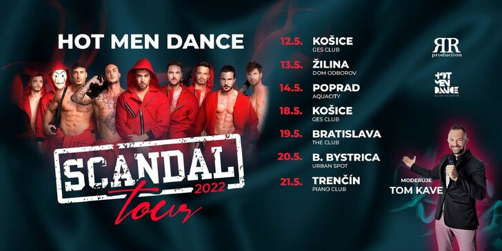 SCANDAL TOUR 2022: Sexy vystúpenie striptérov v šiestich slovenských mestách
