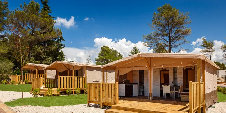 Dovolenka v Poreči: 5* kemp s bazénmi, mobilné domčeky alebo glamping až pre 6 osôb