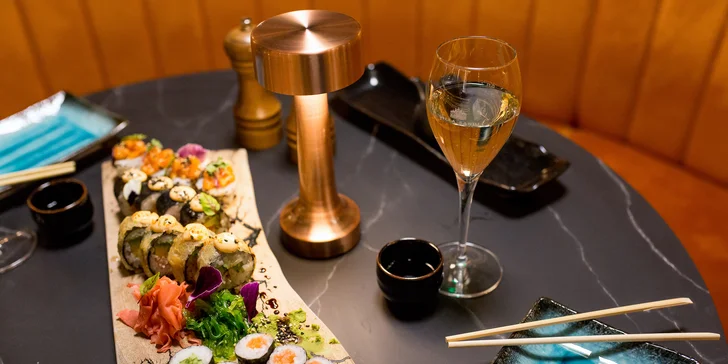 24 ks Sushi set pre 2 osoby s Thai Thai domácou limonádou alebo fľašou prosecca