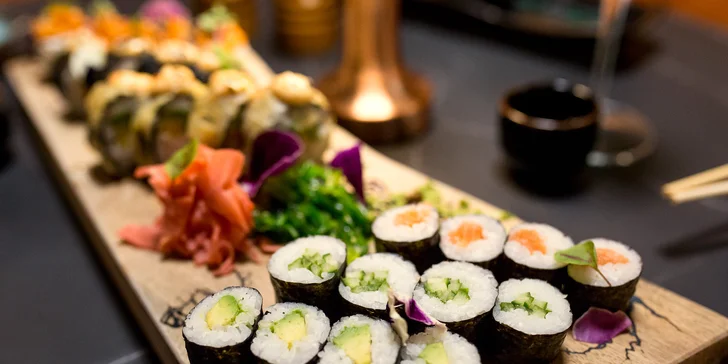 24 ks Sushi set pre 2 osoby s Thai Thai domácou limonádou alebo fľašou prosecca