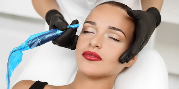 Permanentný make-up obočia technikou Powder brows alebo permanentný make-up pier technikou Aquarelle lips či Ombre