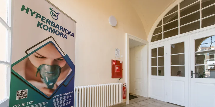 Vstup do hyperbarickej komory alebo kyslíková terapia - oxygenoterapia