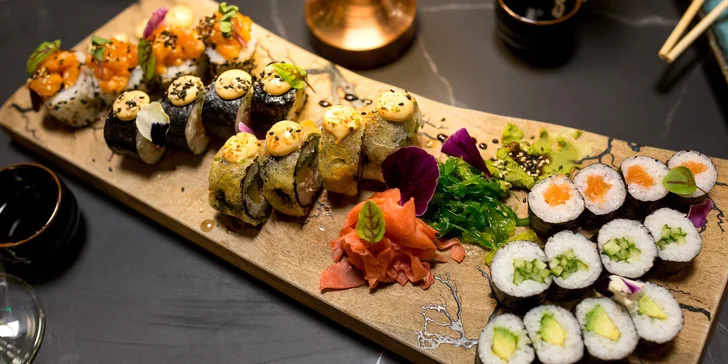 24 ks Sushi set pre 2 osoby s Thai Thai domácou limonádou alebo fľašou prosecca