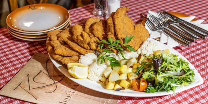 Misa rezňov s prílohami pre 2 alebo 4 osoby