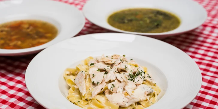 Business obedové menu s polievkou a nápojom v ORIGINALE Ristorazione Italiana
